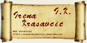 Irena Krasavčić vizit kartica